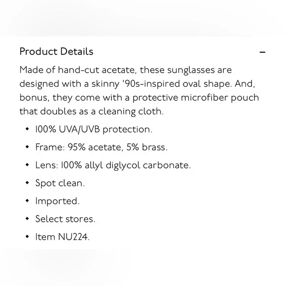 NWT MADEWELL Skinny Oval Sunglasses - Picture 4 of 7